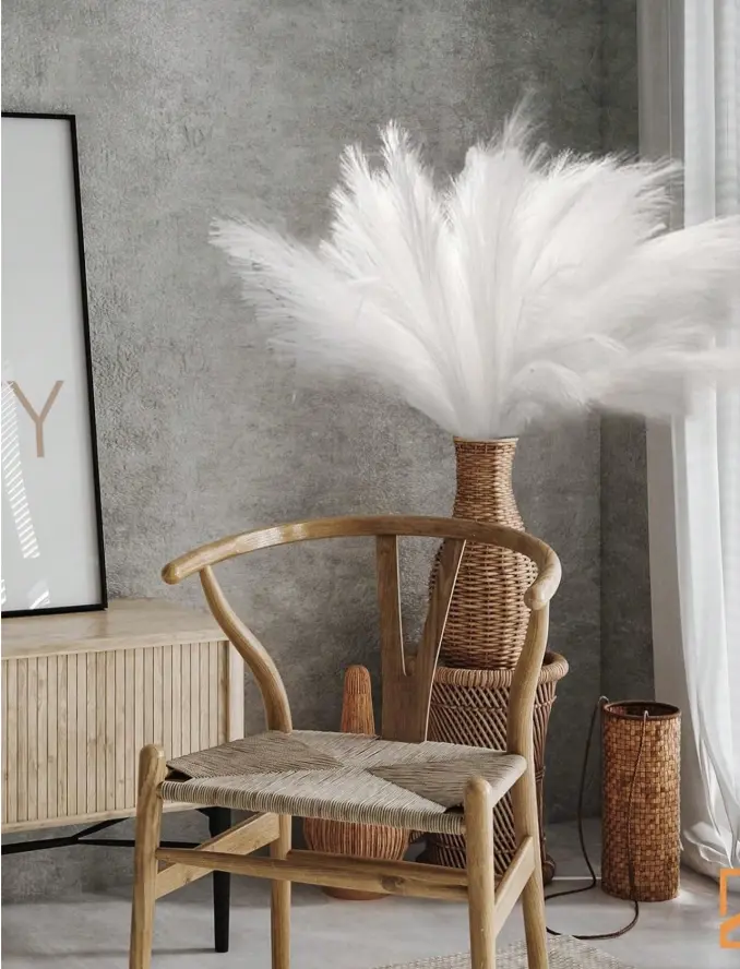 10/20PCS Faux Pampas Grass Tall Fluffy Boho Home Decor