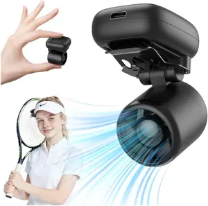 Portable Clip On Hat Fan, Ultra-Lightweight 2oz Mini Personal Fan, Rechargeable Small Travel Fan with 3 Speeds USB-C, Hands-Free Versatility Clip Fan for Outdoor, Game Day Essentials