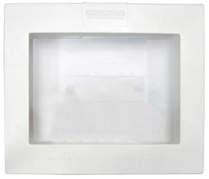 212 MAIN W2012BTP Washing Machine Outlet Box - 10x4.5x15in, Dual Drain, Raised Guard, Sturdy Installation, Water-Tight Container, Leak Control, Valve Mount