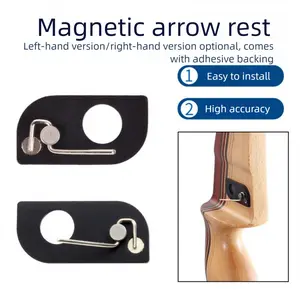 Magnetic Arrow Rest for Recurve & American Hunting Bows – Metal, Self‑Adhesive, Lightweight, Indoor/Outdoor Training