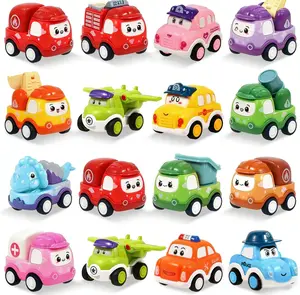 3 Styles Mini Pull Back Car Toys – 6Pcs City, Construction & Dinosaur Theme Vehicles for Kids Toddlers