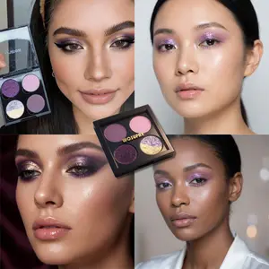 WOSUPRE  Purple Eyeshadow Palette Super Shimmer Cloud Finish Makeup for Daily Glam Eye Looks with Innovative Design and Magnetic Structure - Cosmetic