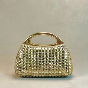 European And American Diamond Studded Magnetic Suction Fashionable Party Banquet One Shoulder Crossbody Handbag Dinner Bag European And American Style