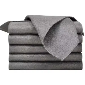 10PCS Thickened Magic Cleaning Cloth,Bsorbent Magic Cleaning Glass Cloth,Reuseable Streak Free Magic Fiber Microfiber Cleaning Cloth  Kitchen, Window, Glass, Cars (Grey)
