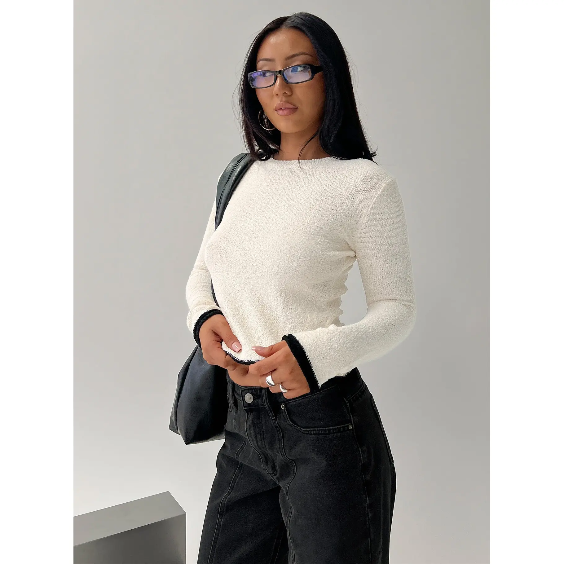 Keree Lightweight Knit Sweater Cream