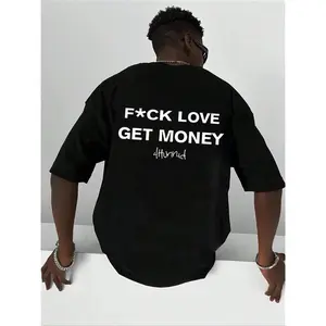 Men's Regular Fit Letter Print Drop Shoulder Tee, Summer Clothes Casual Fashion Soft Comfortable Round Neck Half Sleeve T-shirt For Summer, Men's Top For Daily Outdoor Wear