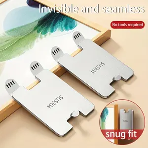 Easy Install Stainless Steel Picture Hook, No Drilling, Wall, Wood, Tile Adhesive, Strong Hanging Frame Hook, Wedding Photo, Art Frame Holder
