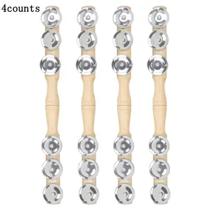 Wooden Handheld Castanets, 4 Counts/set Musical Instrument Toy, Musical Instrument Toy for Teenager, for Teenager