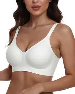 AsFairy Womens Seamless Wireless Comfort Bra Buttery Soft Full Coverage Everyday Support Bra Womenswear
