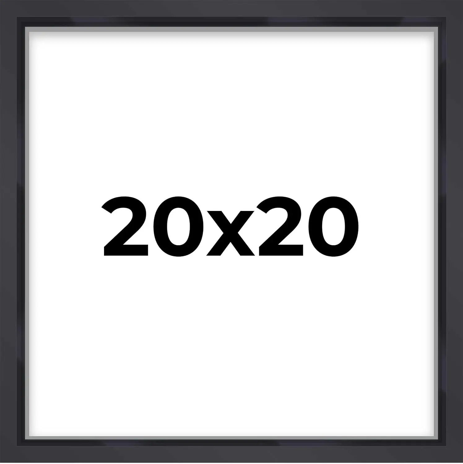 20x20 Shadow Box Frame Contemporary Black Finish | 3/4" Depth of Usable Space| Interior Size 20x20 Inches| UV Resistant Acrylic, Acid-Free Backing, Wall Hangers | Made in USA