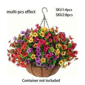Artificial flowers mixed with sunflowers and wildflowers, weather-resistant plastic for indoor and outdoor decoration, suitable for porches, balconies, front doors, Garden decoration, holiday decorations for Christmas