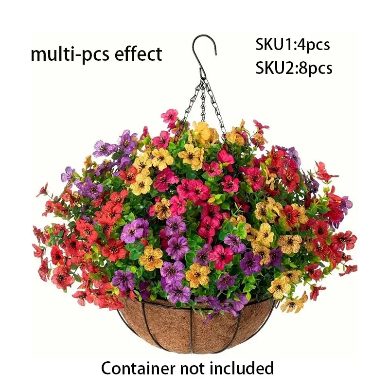 Artificial flowers mixed with sunflowers and wildflowers, weather-resistant plastic for indoor and outdoor decoration, suitable for porches, balconies, front doors, Garden decoration, holiday decorations for Christmas