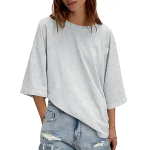 Imily Bela Womens 2026 New Summer Style Oversized Half Sleeve T-Shirts Casual Crew Neck Tunic Tops Loose Fit Boxy Basic Tees