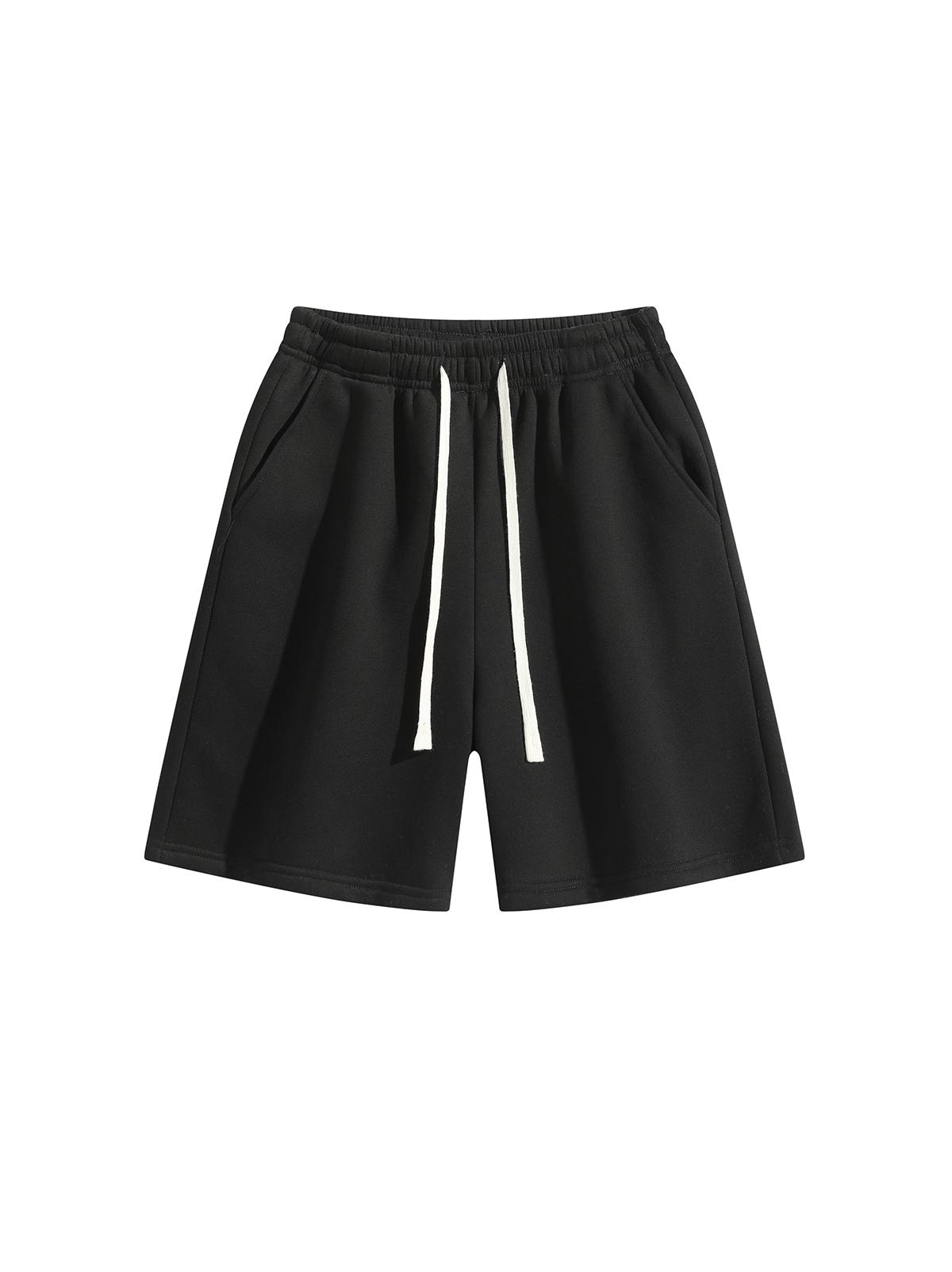 3-Pack Men's Shorts: Men's shorts, men's mid-thigh shorts, men's cotton shorts. Loose straight fit with an elastic drawstring waist; contains 40% cotton. Soft, skin-friendly solid-color casual shorts—suitable for home wear, walking around, workouts/runnin