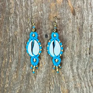 Cowrie Shell Earrings — Fair‑Trade, Natural, Handcrafted by Odyssey Importing