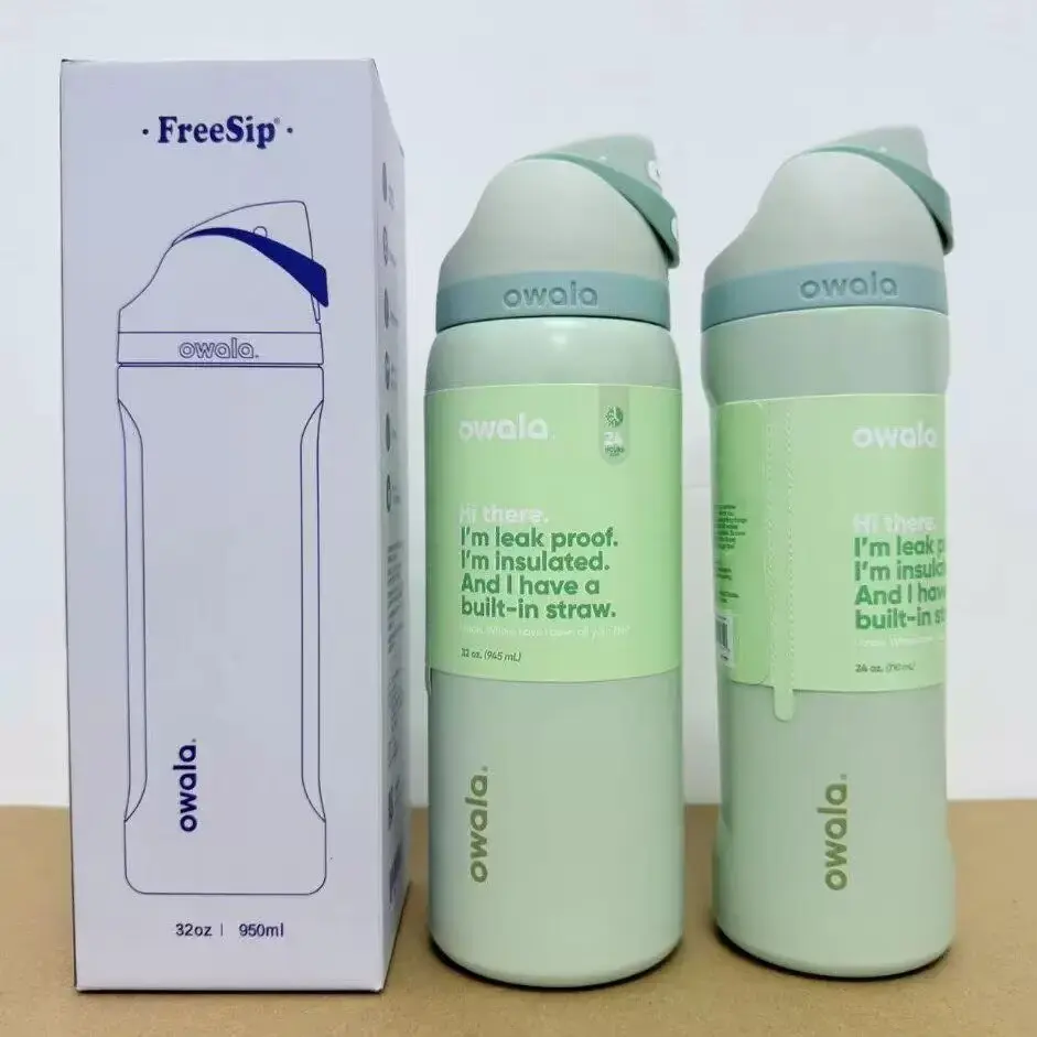 Owala FreeSip  Stainless Steel Water Bottle, 24/32oz,Summer Paradise,Gifts