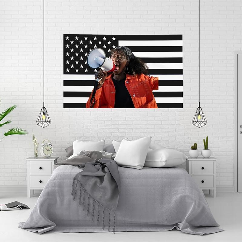 Custom America Flag 40x60 inch Personalized Flags Design Your Image Funny Tapestry Poster For Decorate Clubs Concerts Bars University Dormitories Living Rooms Bedrooms Decoration Cotton Decorative Light Linen Print