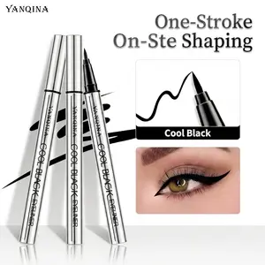 Yanqina Cool Black Eyeliner Pen - Precision Application for Bold Eye Makeup - Long-Lasting Waterproof Formula - Ultra-Creamy Texture - Perfect for Daily Use and Special Occasions