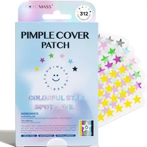POINTMASS Star Pimple Patches: 6 Colors 312 Thickened Hydrocolloid Acne Patches Cute for Face and Skin Covering of Blemishes Zits etc.  Acne Patches Contain Tea Tree Oil hydrocolloid patch