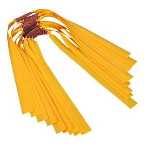 10 pcs high-quality latex third-generation slingshot flat rubber belt frame, slingshot replacement strap - anti slip, high elasticity, durable thick, sturdy, wide hunting and fishing, outdoor antifreeze thickening rubber belt