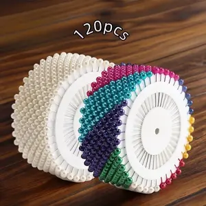 120pcs Color Positioning Bead Needles Handmade Standing Cutting Size Clothing Extended Coarse Pin Fixing Needle Shaping Bead Needles Essential Tool for Sewing Enthusiasts