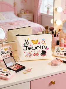 Fashionable Women Jewelry Organizer, Lightweight Zipper Design, Multifunctional Storage Bag, Ideal Gift for Travel and Daily Use