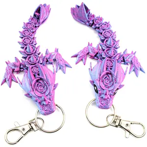 Rose Dragon Fidget Keychain