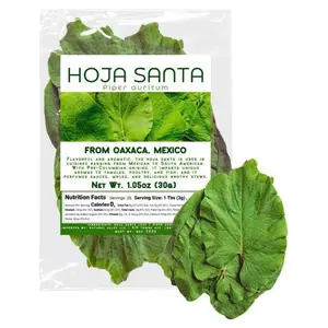 Whole Premium Dried Hierba Santa Leaves 1.05 oz (30g) (25+ Leaves Per Bag) | Hoja De Hierba Santa Entera |100% Natural | Mexican Pepper Leaf Acuyo From Mexico | For use in Mexican Dishes, Tamales, Pozole, Carne Asada, Moles. Spice Flavor