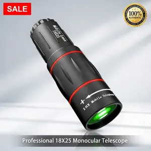 Cellphone Telescope 18 Times High Definition Monocular Telescope Mini Portable Focusing Telescope with Clip Cover Cleaning Cloth for Bird Watching Hunting Camping HIking