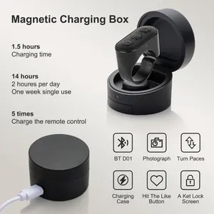 TikTok Controller Remote Control, Bluetooth Camera Video Recording Remote, Scrollring Scroller Page, Music Control for iPad & iPhone Black Electronic Gadgets Smartphone