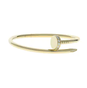 Pre-owned Cartier Juste Un Clou Bangle Bracelet Size 16