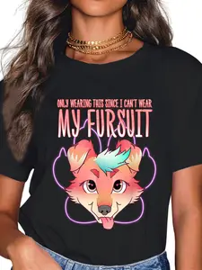 100% Cotton Furry Cosplay Anime Lovers Only Wearing This Since I Can't Wear My Fursuit I Furry T-Shirt