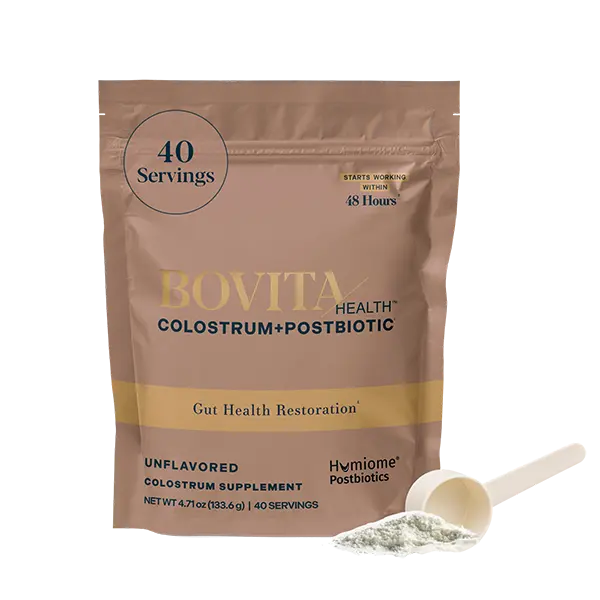 Bovita Health Colostrum + Postbiotic Unflavored, 40 Serve Pouch