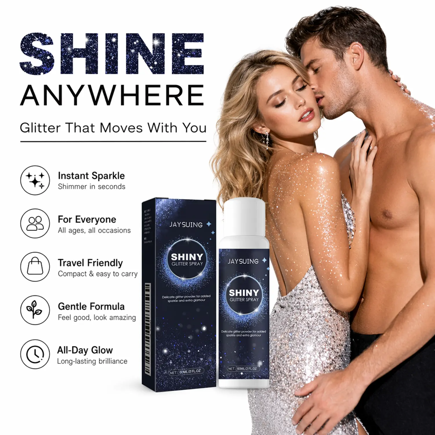 women's Pheromone Shimmer Mist, Long Lasting Fresh Floral Scent, Specially Crafted to Leave a Captivating Impression, Perfect for Romantic Evenings, Ideal Valentine's Day Gift for Her 60ml