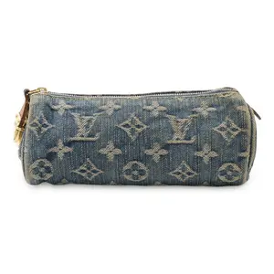 Pre-owned Louis Vuitton Denim Tote Bags Monogram cosmetic pouch
