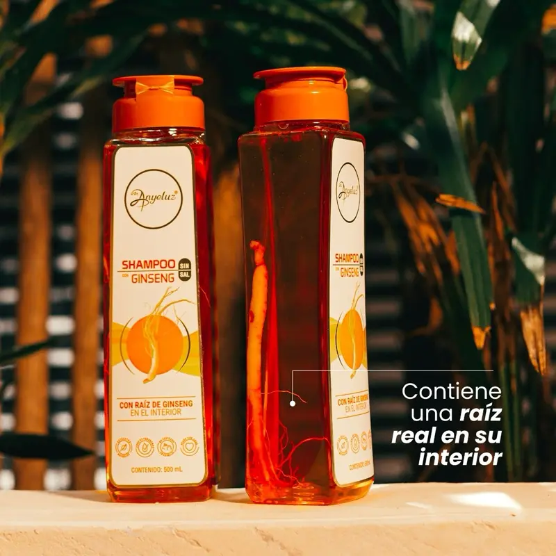 ANYELUZ Ginseng Shampoo & Conditioner 500ml - Reduces Hair Loss with Ginseng Root for a Radiant Haircare Experience