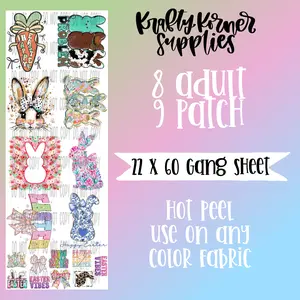 Easter 2.0 DTF Transfer Gang Sheet, 22 x 60