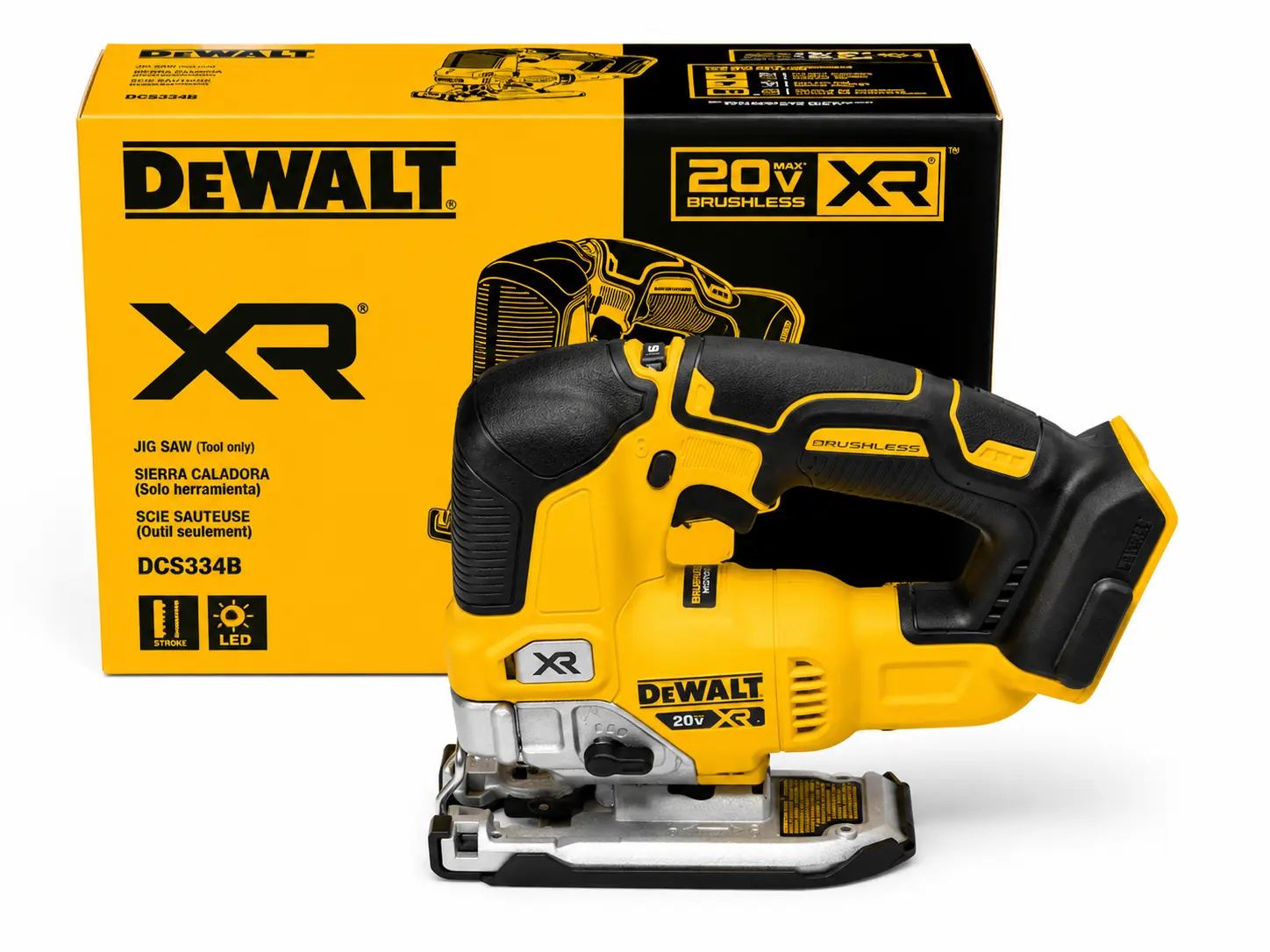 DEWALT DCS334B 20V MAX XR Brushless Cordless Jig Saw - Variable Speed, Battery Powered Saw, Power Tool, Bare Tool for Cutting Wood, Battery Powered Saws, Power Tools