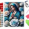 Virgin Mary 5D Diamond Art Kit for Adults - 1pc 40x50cm Full Mosaic, All-Ages DIY Hobbies Kit, 30% More Color Diamonds, Religious Craft, Relaxing Activity, Waterproof Home Decor Gift