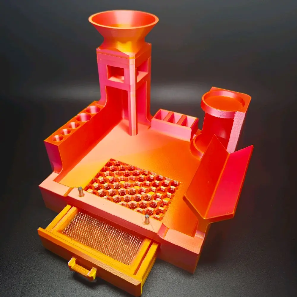 3D Printed Rolling Station Organizer | All-in-One Tray with Storage, Tool Holders & Filling Station