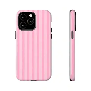 Pink Stripe Patterns Two-In-One Texture Phone Case Suitable For Compatible With Iphone17 16, 15, 14, 13, 12, 11, PRO MAX,PLUS,As Well As , Galaxy S21/22/23/24/25 Ultra/FE+,NOTE20 Ultra,A71/56/55/54/53/52/36/34/26/2 Compatible with Samsung Galaxy S25