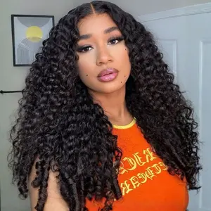 【LIVE SALE】Nadula 13x4 Burmese Curly Wig With Finger Coils Ends Natural Texture & Bouncy Mixed Curl Pattern Put On And Go Glueless Wig TikTokShopSpringGlowUp Greenish