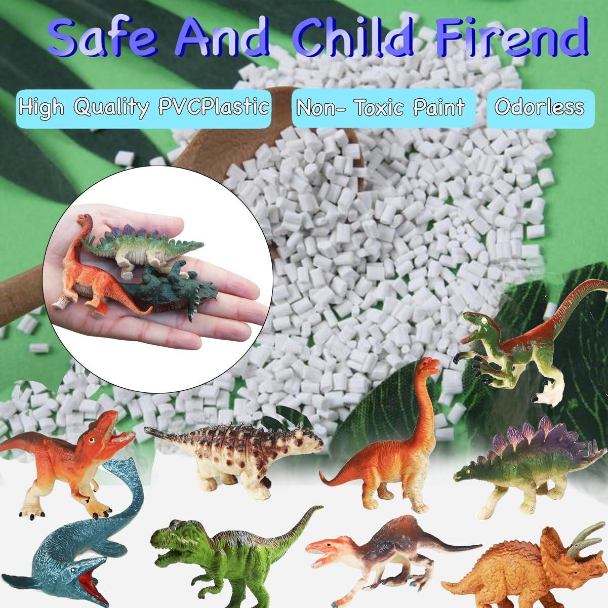 12 Mini Dinosaur Figurines in Jar – PVC Realistic Dino Set with Trees & Stones, Toddlers Ages 3+, Party Favors Sensory Play Preschool Gift for Boys & Girls 12 Mini Dinosaur Figurines in Jar – PVC Realistic Dino Set with Trees & Stones, Toddlers Ages 3+, Party Favors Sensory Play Preschool Gift for Boys & Girls