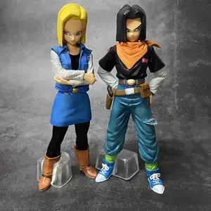 27CM Anime Dragon Ball Z Android 17 18 Figure Android 18 PVC Action Figures Collection Model Toys for Children Christmas Gifts
