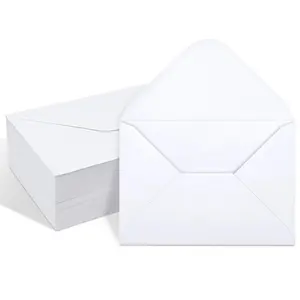 25 V-Shape Envelopes with Glue, Mail Decorative Office Supplies, 6.1in X 4.1in, Birthday Holiday Gift Decoration