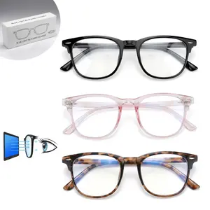 New Upgrade Blue Light Blocking Glasses for Men Women,1/2/3 Pcs Fashion EyeGlasses for Computer Gaming/TV,Birthday Gift for Daily Use