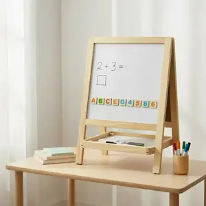 Double-sided Drawable & Writable Drawing Board, 1 Set Foldable Erasable Drawing Boards with Accessories, Creative Learning Toy for Teacher & Students, Writing Board