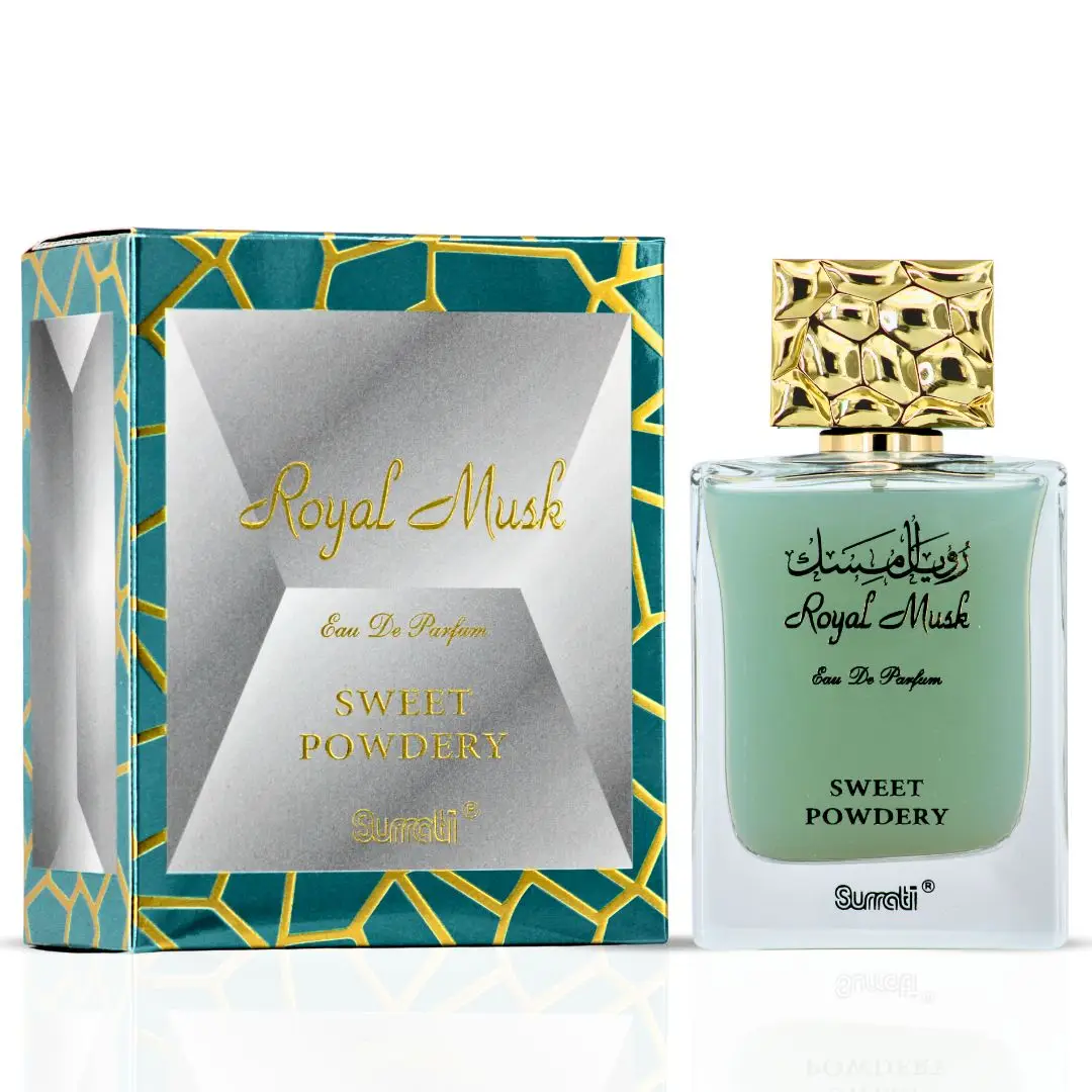 Royal Musk Sweet Powdery EDP 100ML (3.4 OZ) by SURRATI, Exotic Fragrances for Men & Women.