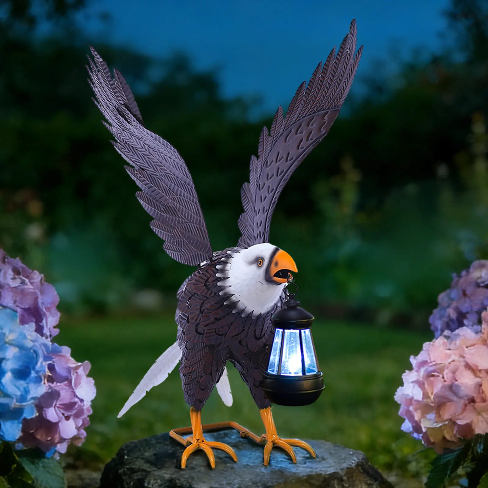 21.8''H Metal Bald Eagle Large Outdoor Statues: Yard Decorations Outdoor Garden - Christmas Gifts for Dad