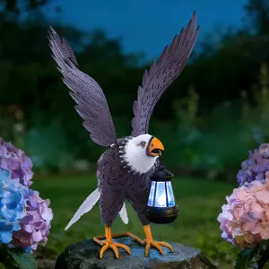 21.8''H Metal Bald Eagle Large Outdoor Statues: Yard Decorations Outdoor Garden - Christmas Gifts for Dad